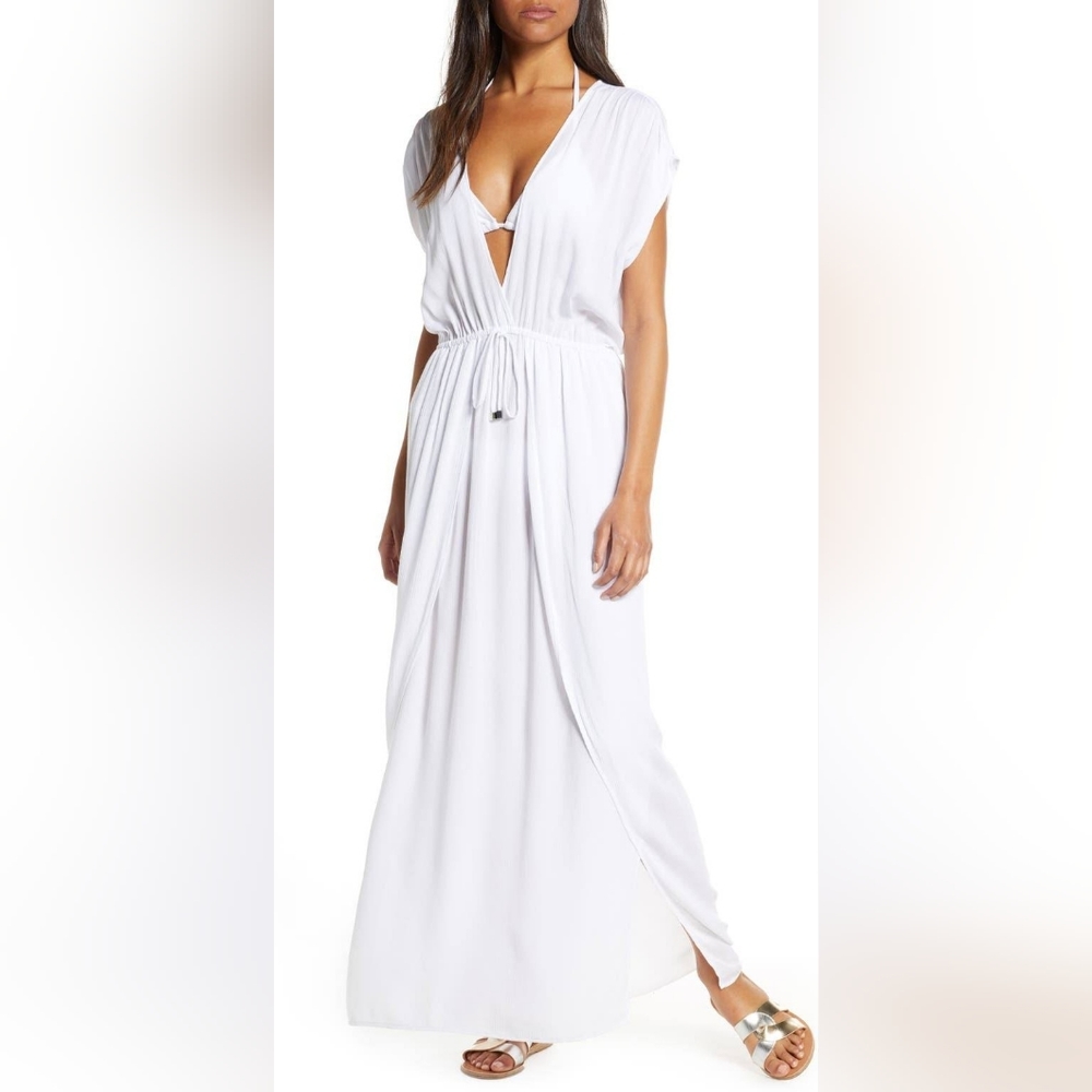 Elan Deep V-Neck Cover-Up Maxi Dress